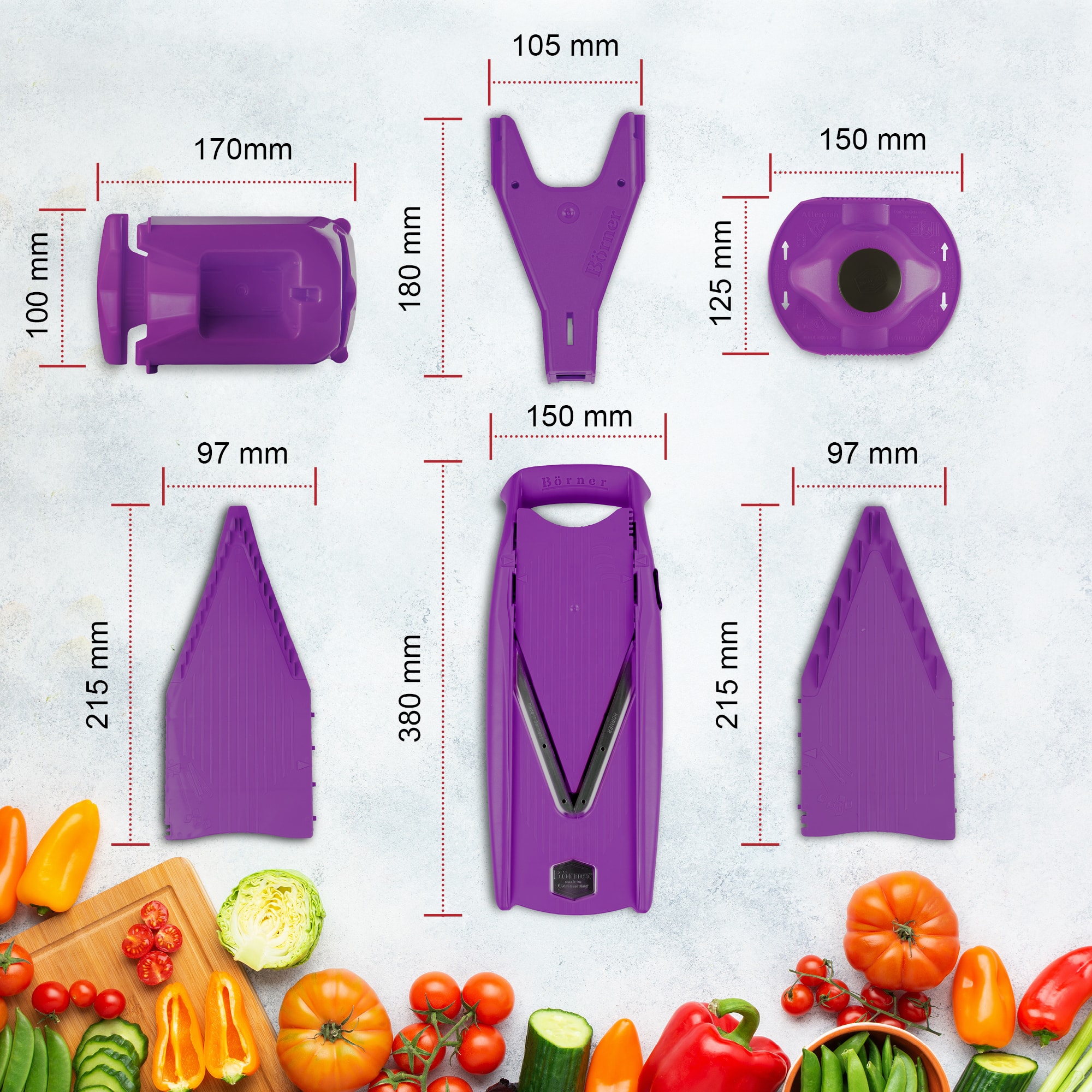 Set Professionnel mandoline V5 PowerLine Börner