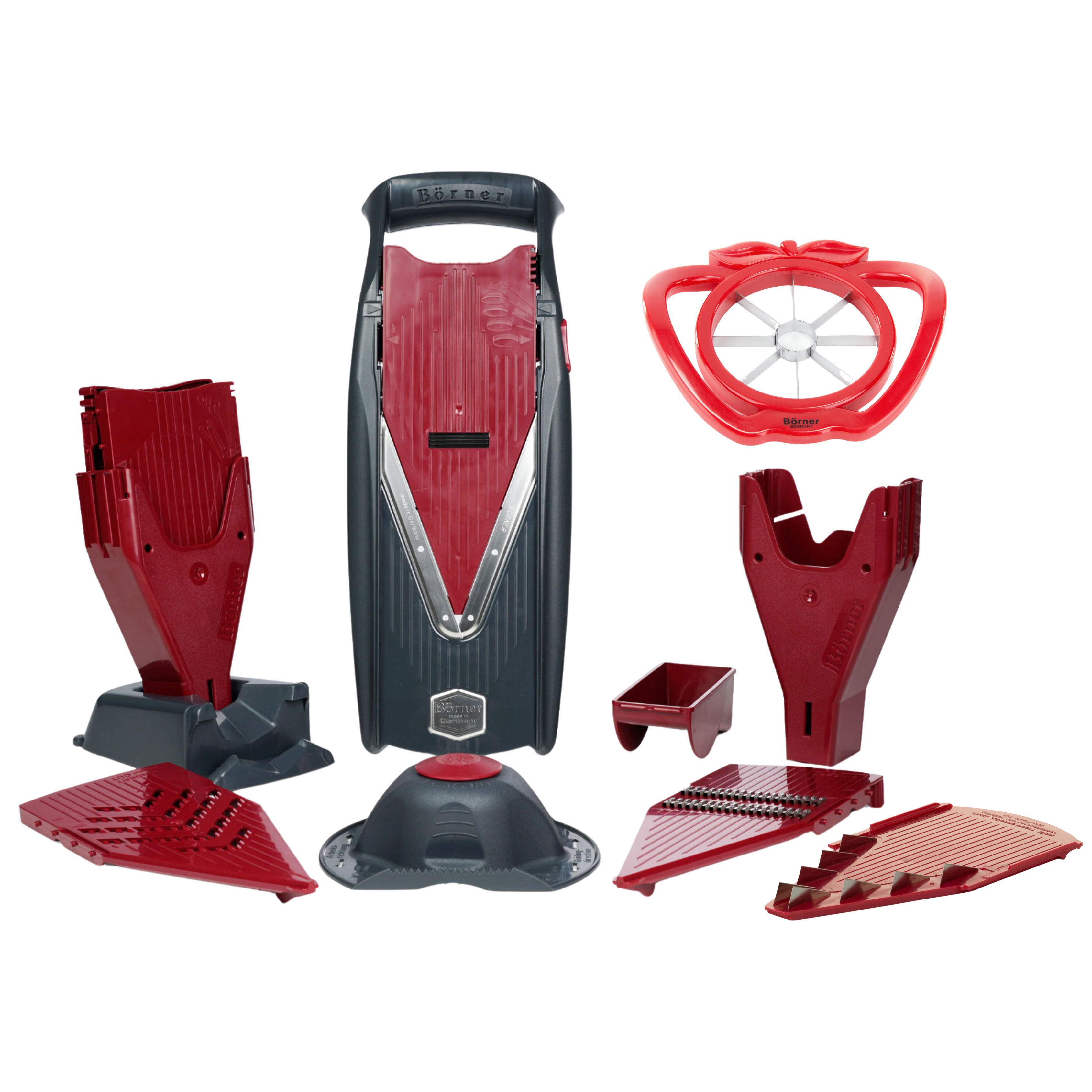 Promos d'automne Börner® mandoline Vital Set Professionnel + Offre Plaque de coupe 10mm + Offre Coupe Pomme