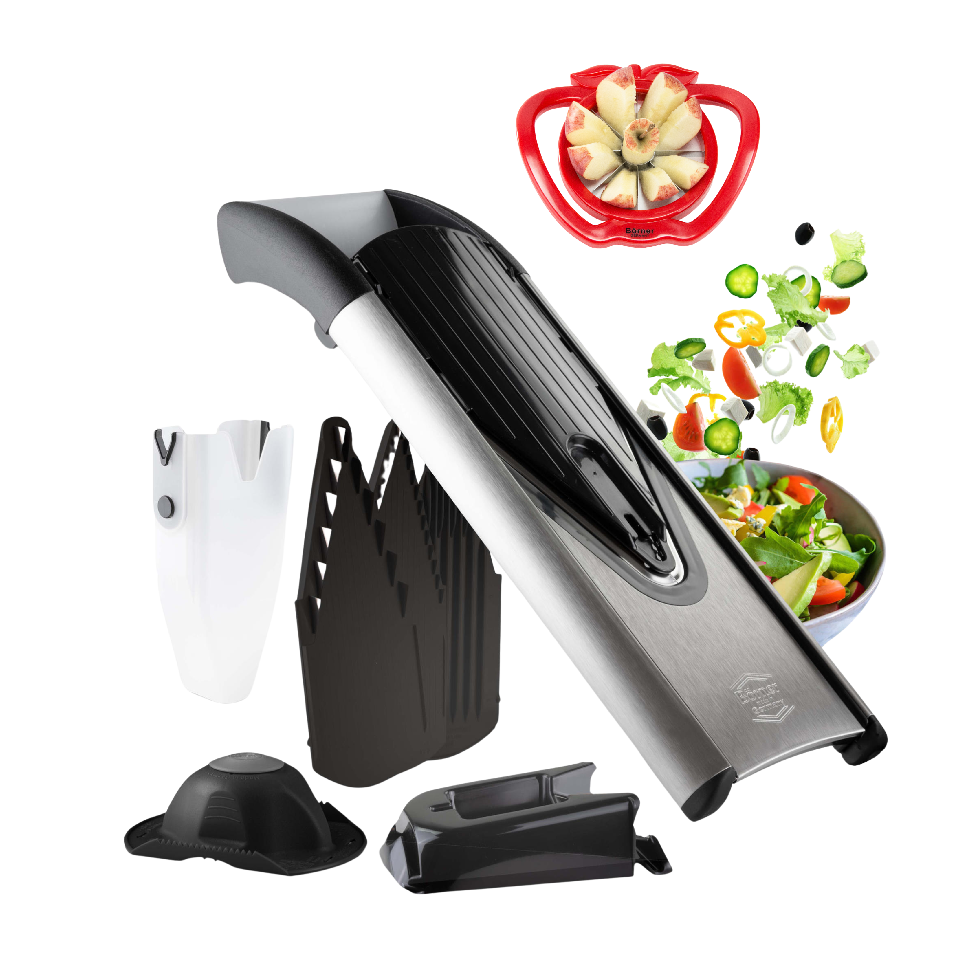 Promos d'automne Börner® Set Professionnel mandoline V6 ExclusiveLine + Offre coupe pomme