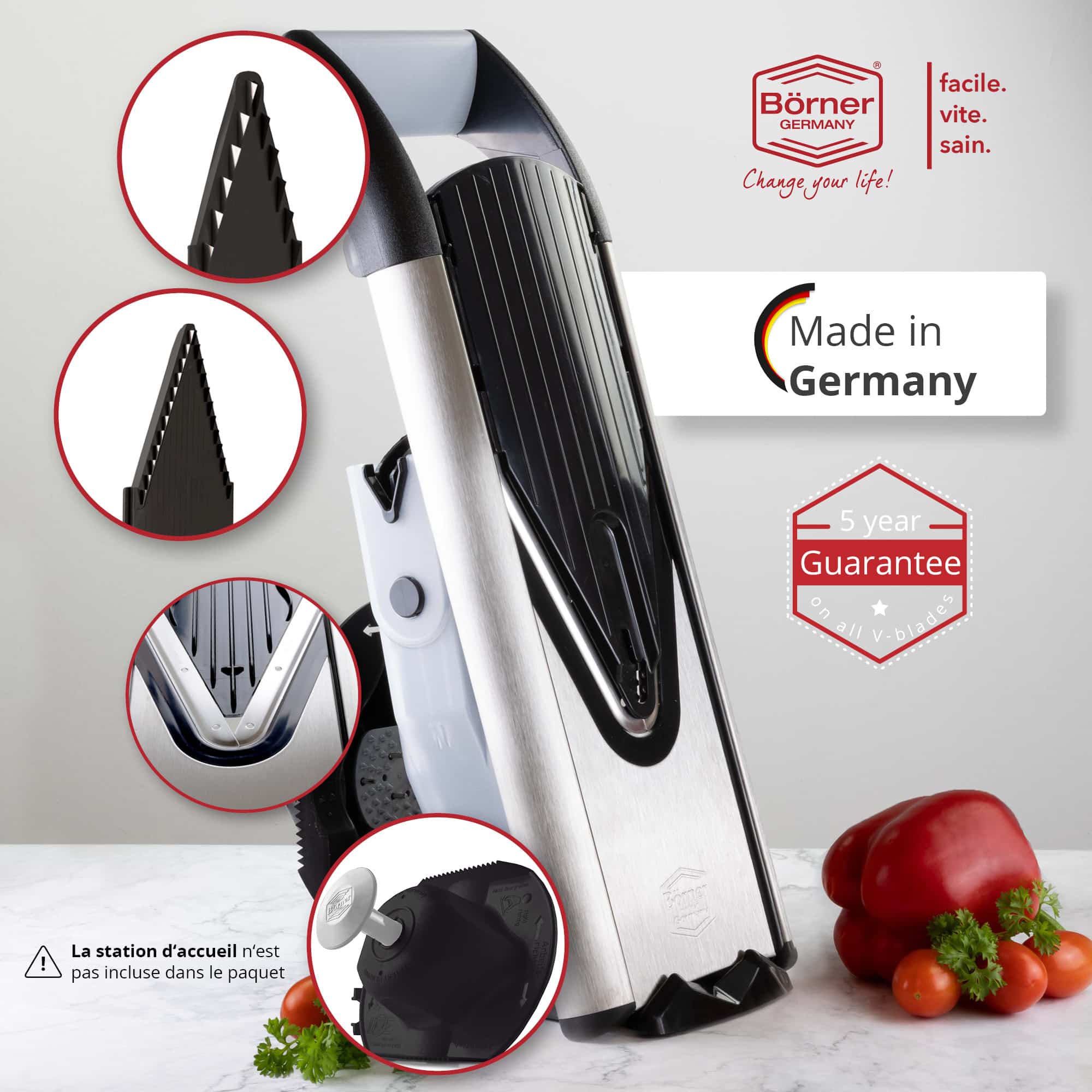 Set Standard mandoline V6 ExclusiveLine Börner