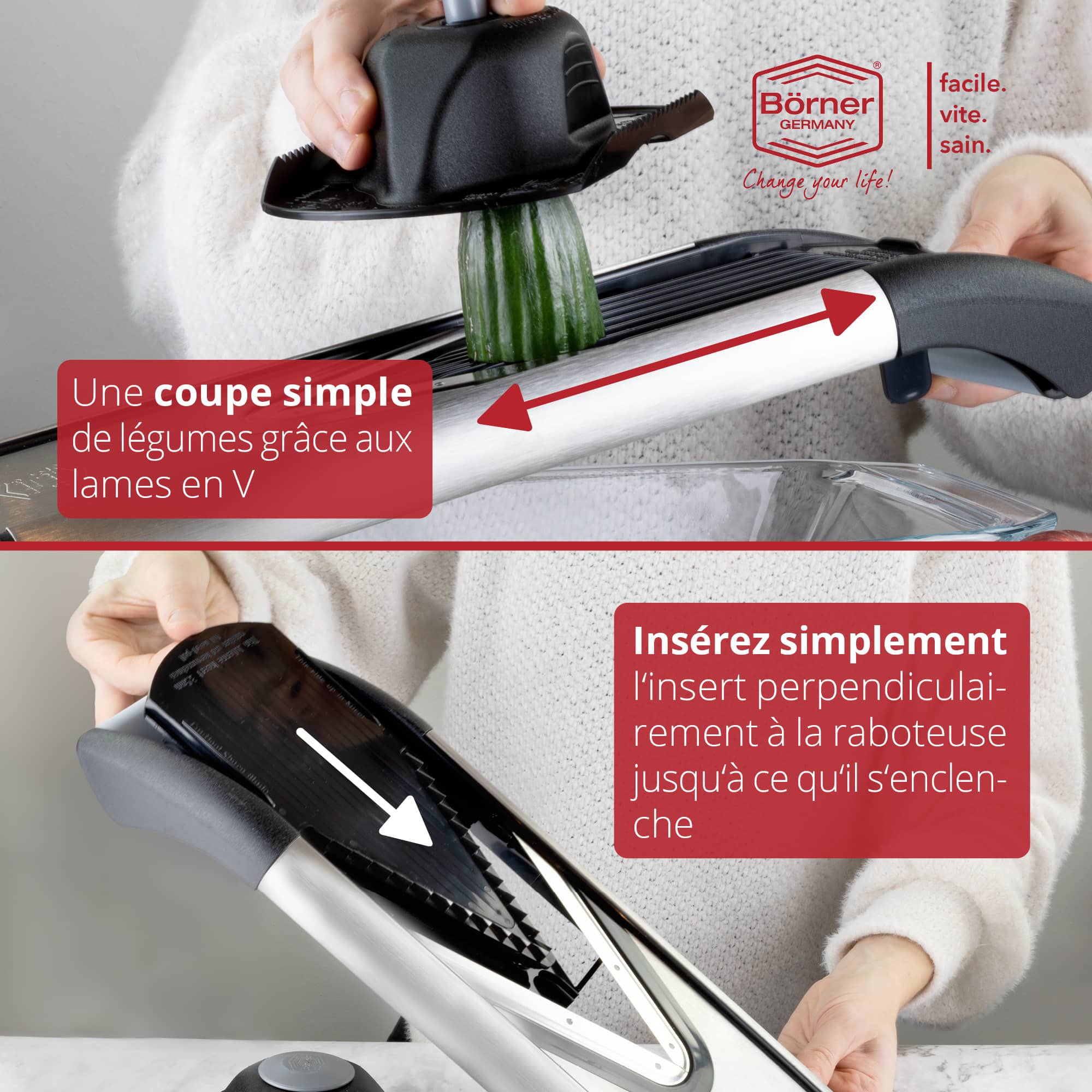 Set Standard mandoline V6 ExclusiveLine Börner