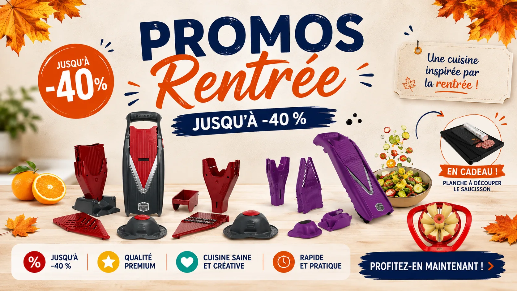 Promos Rentrée Börner — jusqu'à -40 %