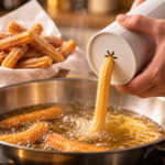 Churros Maker Börner manuel en train de façonner des churros