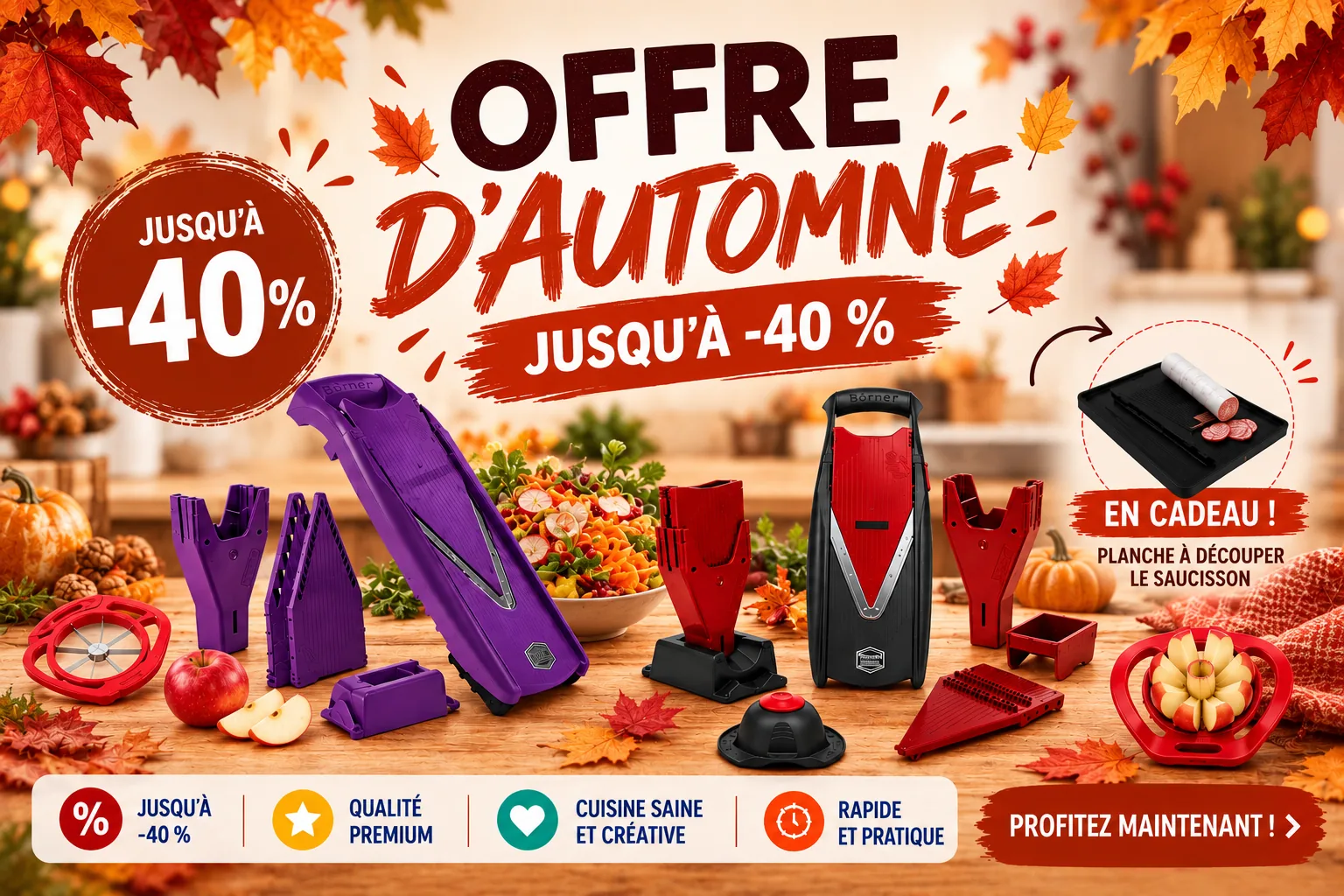 Offre d’automne Börner — jusqu’à -40 %